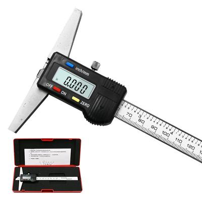 0-150mm 6" Metric Imperial Digital Depth Vernier Caliper Micrometer Stainless Steel Electric Digital Depth Gauge