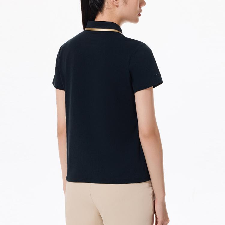 Anta Dámské polo tričko s krátkým rukávem Champion Series Letter Flag tops Night-Sea-Black 162320118-5
