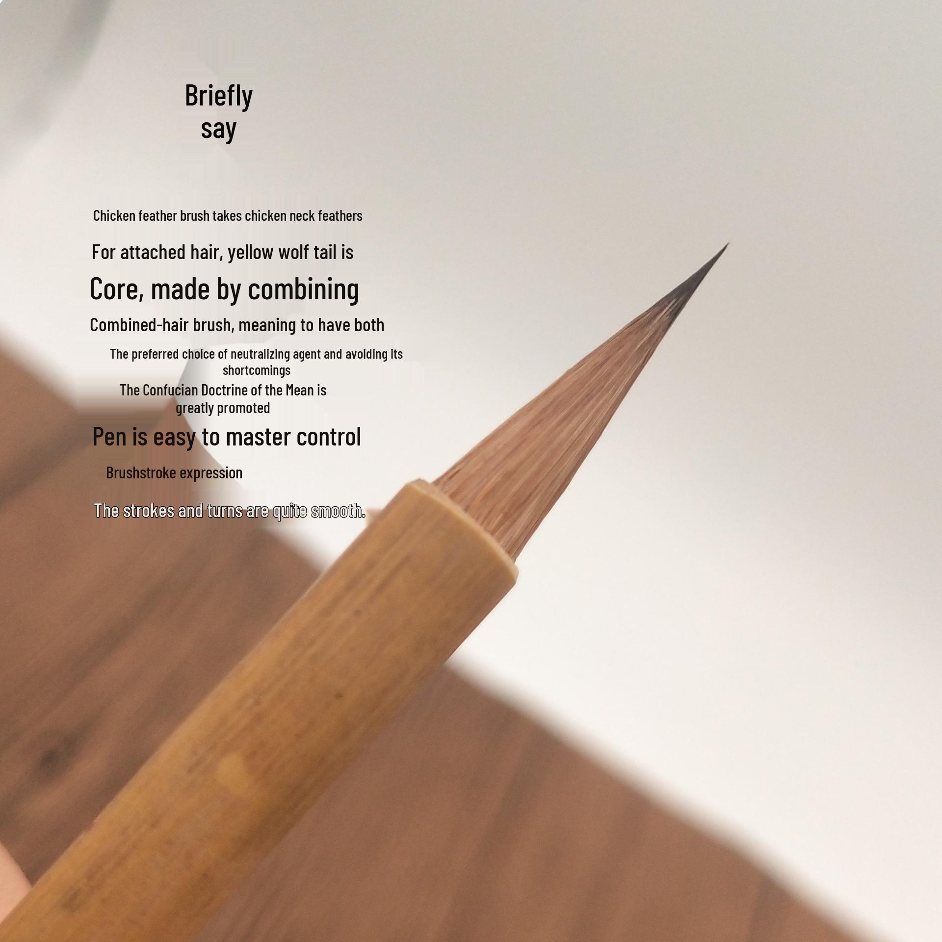 

Xiang Fei Purple Sable Chicken Wolf Hair Professional Calligraphy Brush - Small Regular Script