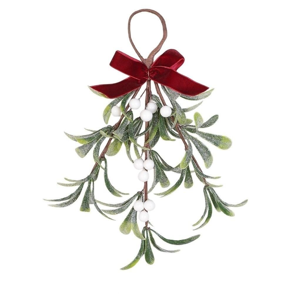 Lifelike Artificial Christmas Tree Wreath With Bowknot Xmas Tree Decoration Holiday Party