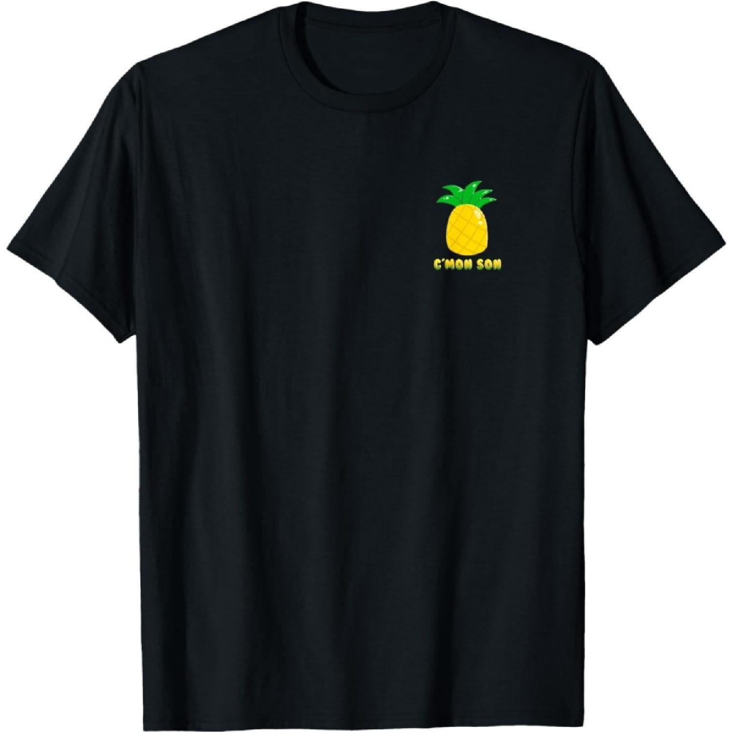 C mon Son + Pineapple Inspired by Psych T-Shirt(1) S чёрный