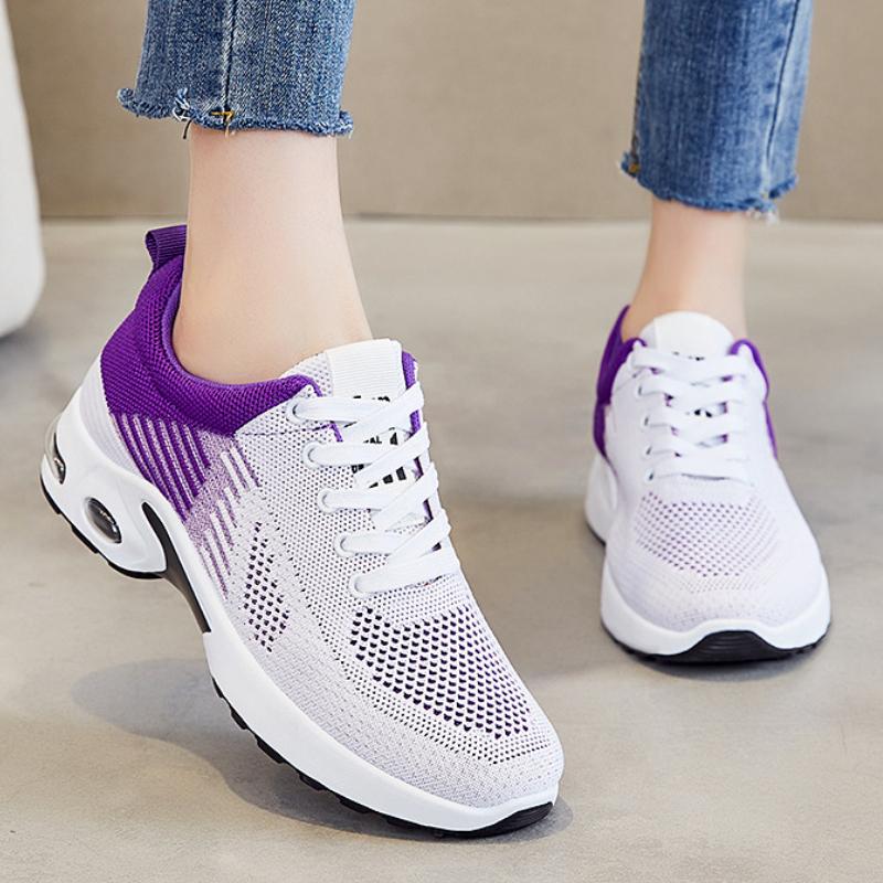 Modische Trend-Sportschuhe 2024 Neu Mesh Atmungsaktiv Color Blocking Lässig Bequem Rutschfest Vulkanisierte Schuhe Plateausneakers