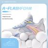 Anta Jóvenes Niños Aire Espacio Cómodos Simples Absorción de Impactos Duraderos Zapatos de Baloncesto de Caña Baja Zapatos de baloncesto para niños Blanco Azul A312421105-2