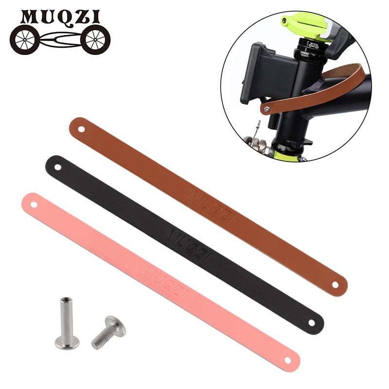 Leather Pull Strap Belt Quick Release Rope Anti-scratches Leather Quick Release Handle Belt for Brompton Folding Bike Carrier