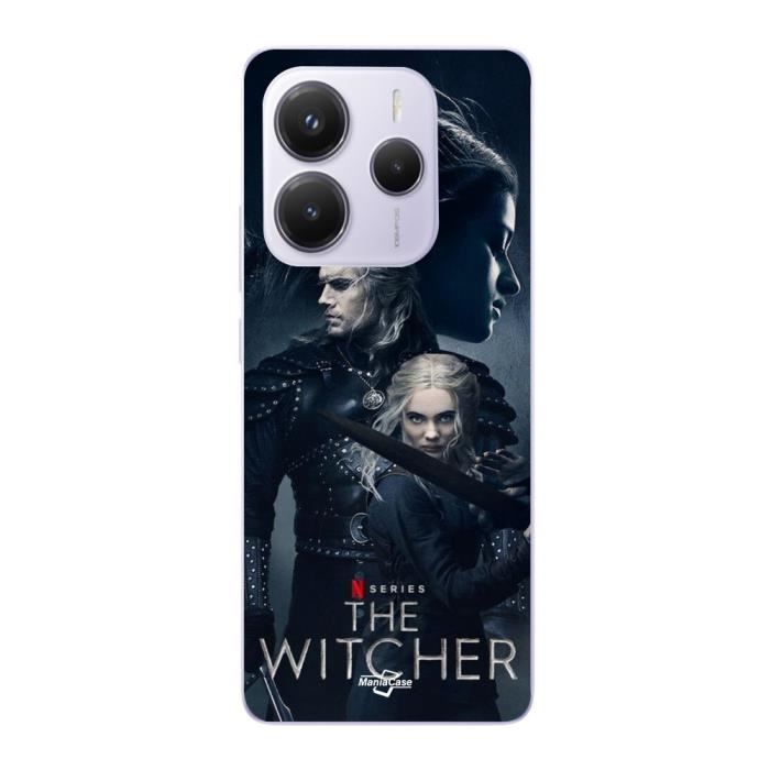 Case - Maniacase - Xiaomi Redmi Note 14 5G - Black - The Witcher - Flexible