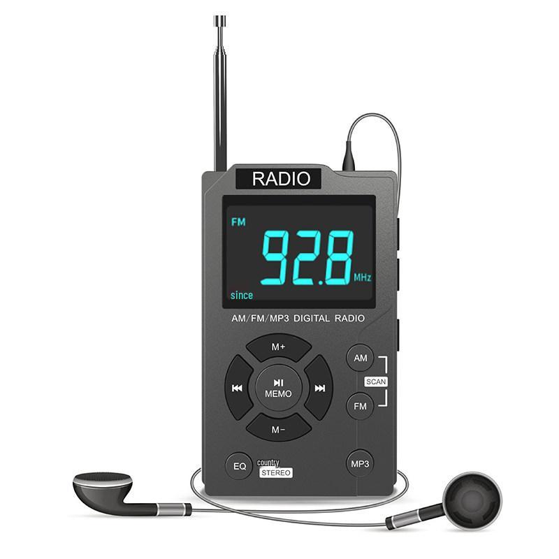 

Портативне стерео радіо з DSP, FM/AM, великим екраном, слотом для карт та MP3-плеєром MD-258 with Earphones