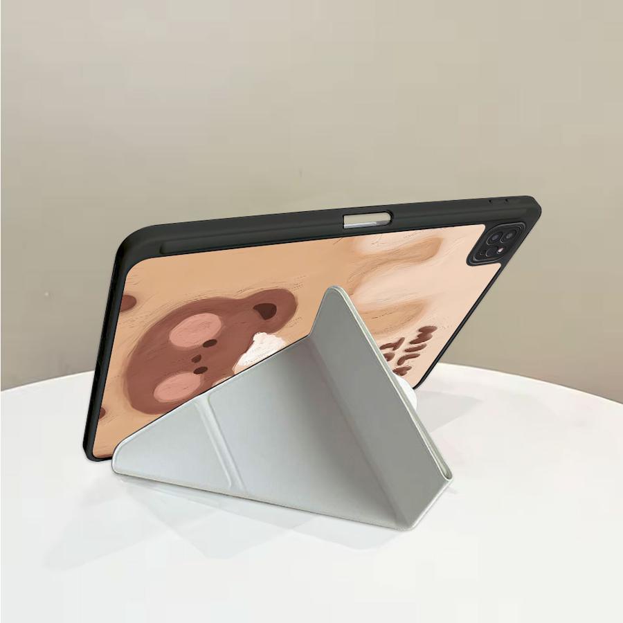 Milk Bear Holder Cover Tablet Case For iPad Air 4 5 M3 M2 1 2 M4 11inch Mini 6 7 Pro 11th 10th 9th 8th 7th 12.9inch Pro 2025