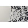 Printed Square Neck A-line Dress Women's Temperament Sexy Backless Slit Tied Dress Spring 2025