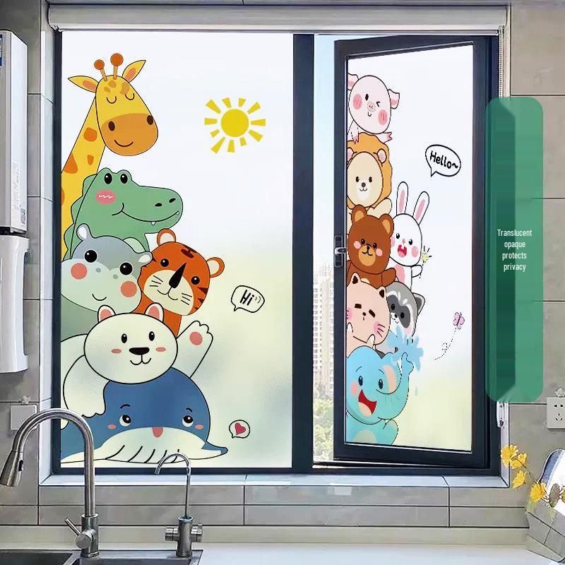 Frosted Glass Privacy Sticker for Bathroom Windows - Light-Transmitting and Anti-Leakage