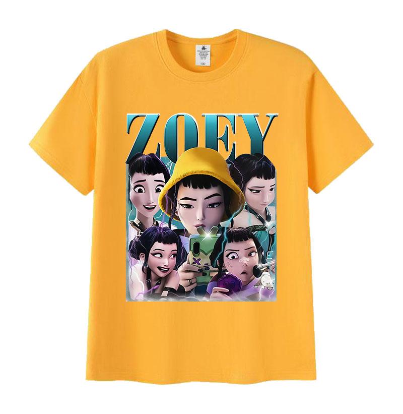 K-pop Zoev Demon Hunters Anime Graphic Print T Shirt Men Women's Harajuku Fashion Oversized T-shirts Casual Cotton Tops T-Shirt