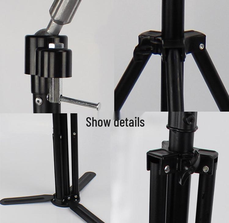 High-Grade Foot-Operated Tripod Stand for Hairdressing Mannequin Heads