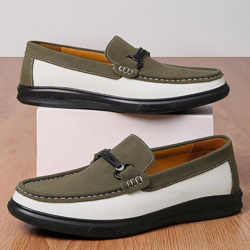 Fashion Handmad Men's Slip on Shoes New Male Summer Loafers Soft Suede Leather Casual Shoes Fashion Moccasins Classic Business Footwear