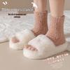 Women's Plush Coral Fleece Five-Toe Maternity Socks for Autumn & Winter