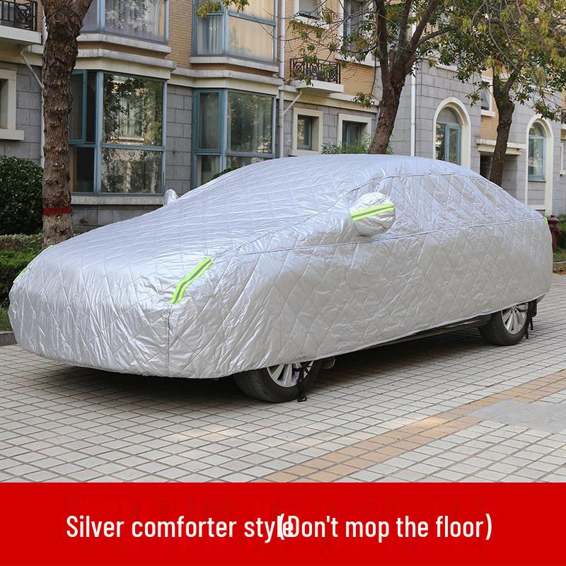 

Thickened, Hail-Proof Winter Car Cover: Rain & Snow Resistant with Warm Cotton Padding 2S (Below 3.6M)