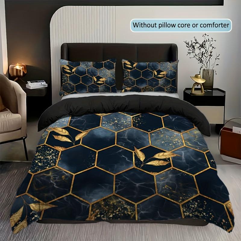 

High-End Premium Soft Duvet Cover Set Fashion Clasic Popular Mesh Leaf Digital Print Beding Set Soft And Comfortable Soft Duvet Cover For Bedrom 100*200cm Single