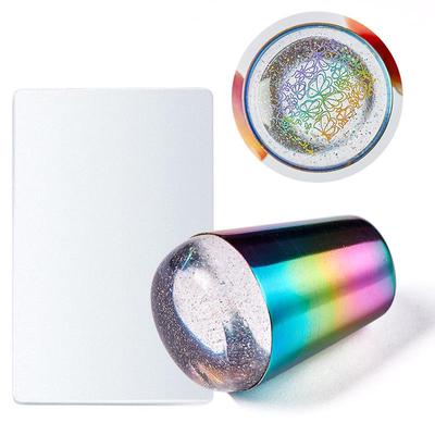 Fashion New Clear Silicone Nail Art Stamper Template Scraper Stamping Transfer Tool