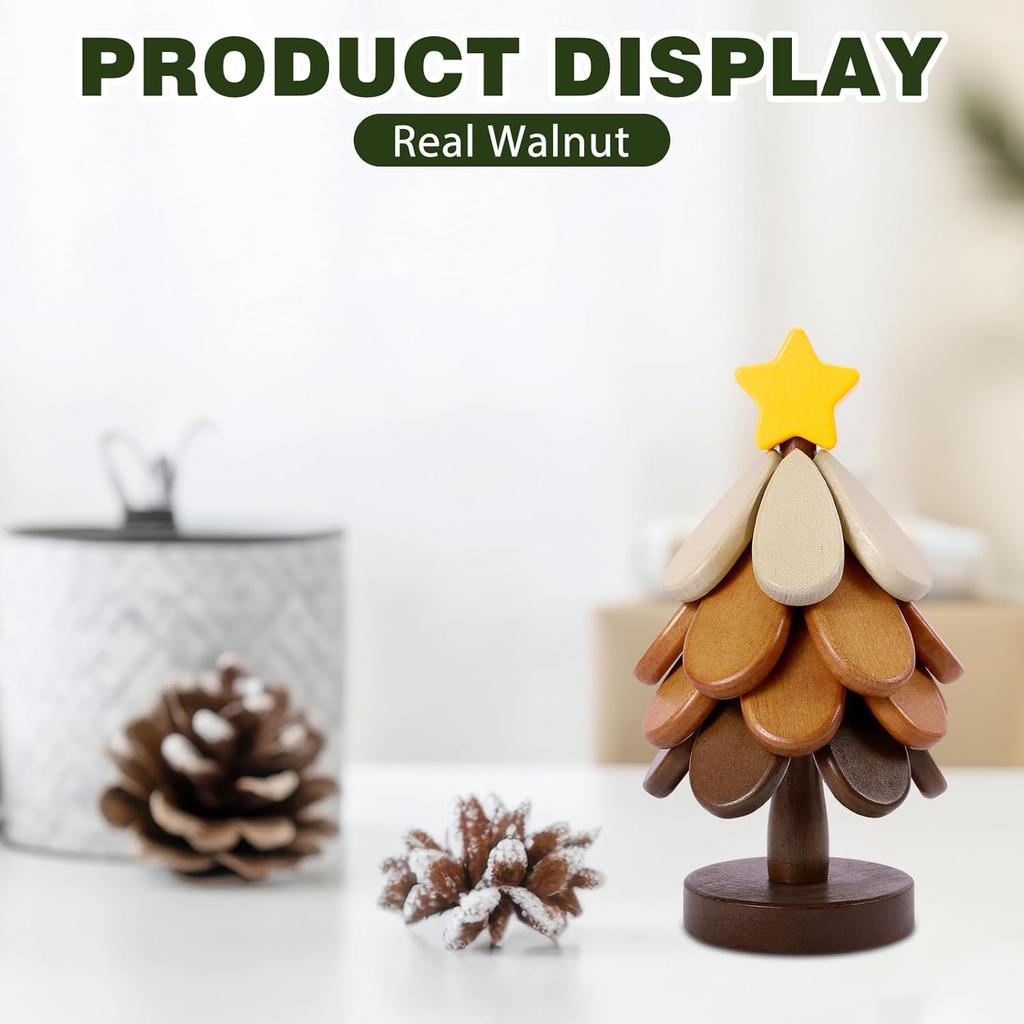 Wooden Tree Trivets for Hot Dishes, Christmas Tree Shape Trivet Set of 4 for Hot Pot Pans, Wood Coasters for Bowls Teapots Drinks Plates, Home Table