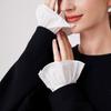 Detachable False Collar Girls Wrist Cuffs Clothes Choker for Shirt or Dress Ruffled Lapel Shawl for Lady Girl Choker