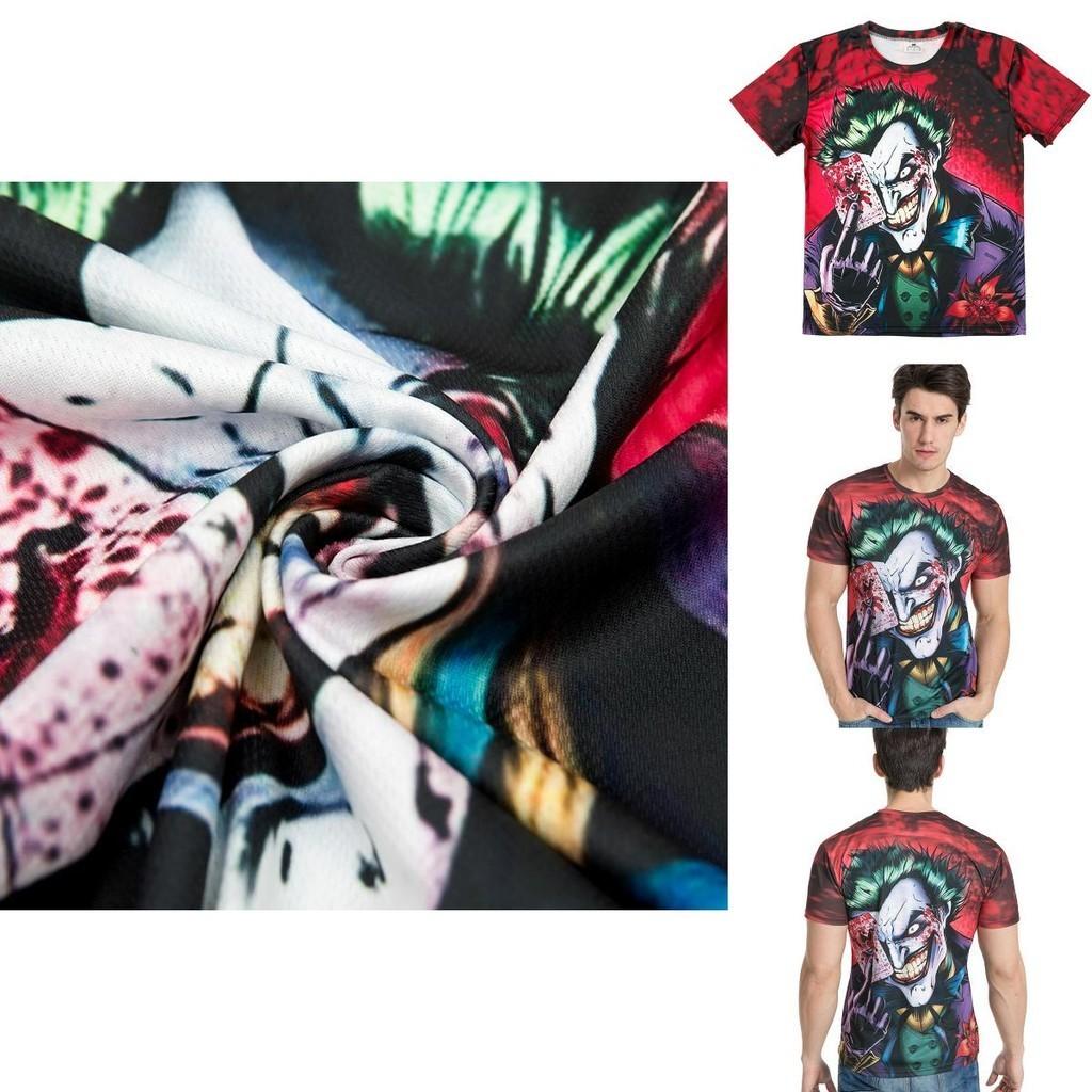 Stylish Red Joker T-shirt Unisex Fit With Full 3d Printing