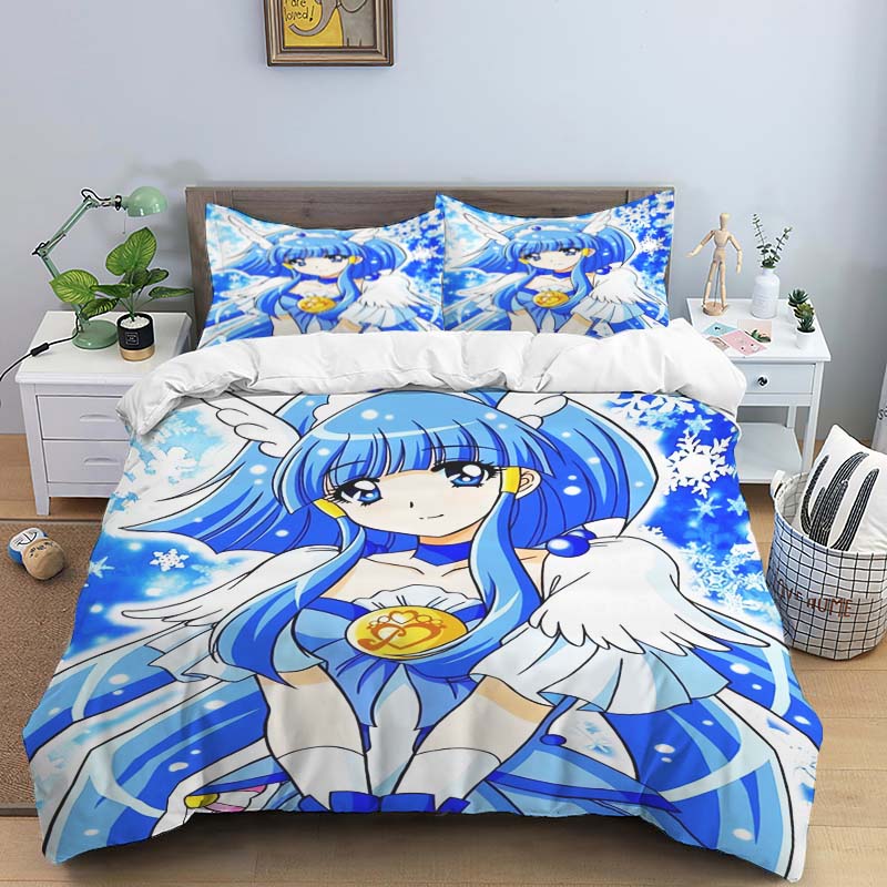 2026 New Pretty Cure Themed Duvet Covers and Pillowcases – Perfect for Single, Double, Queen, and King Beds – Holiday Gifts