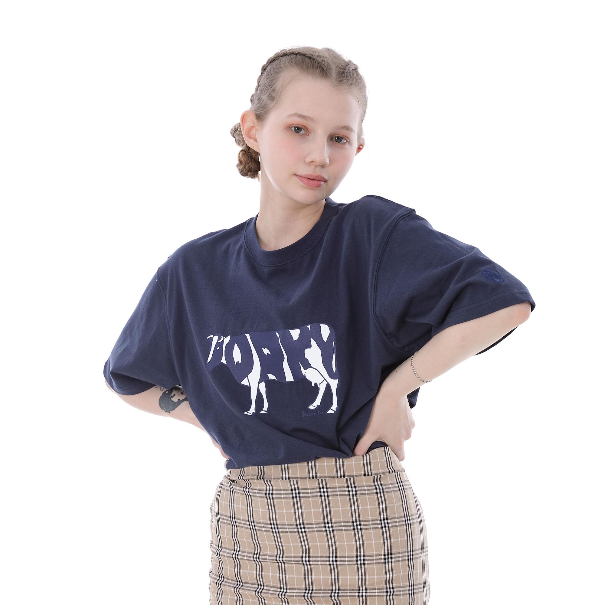 Dolki Cow Short Sleeve Navy Navy/M
