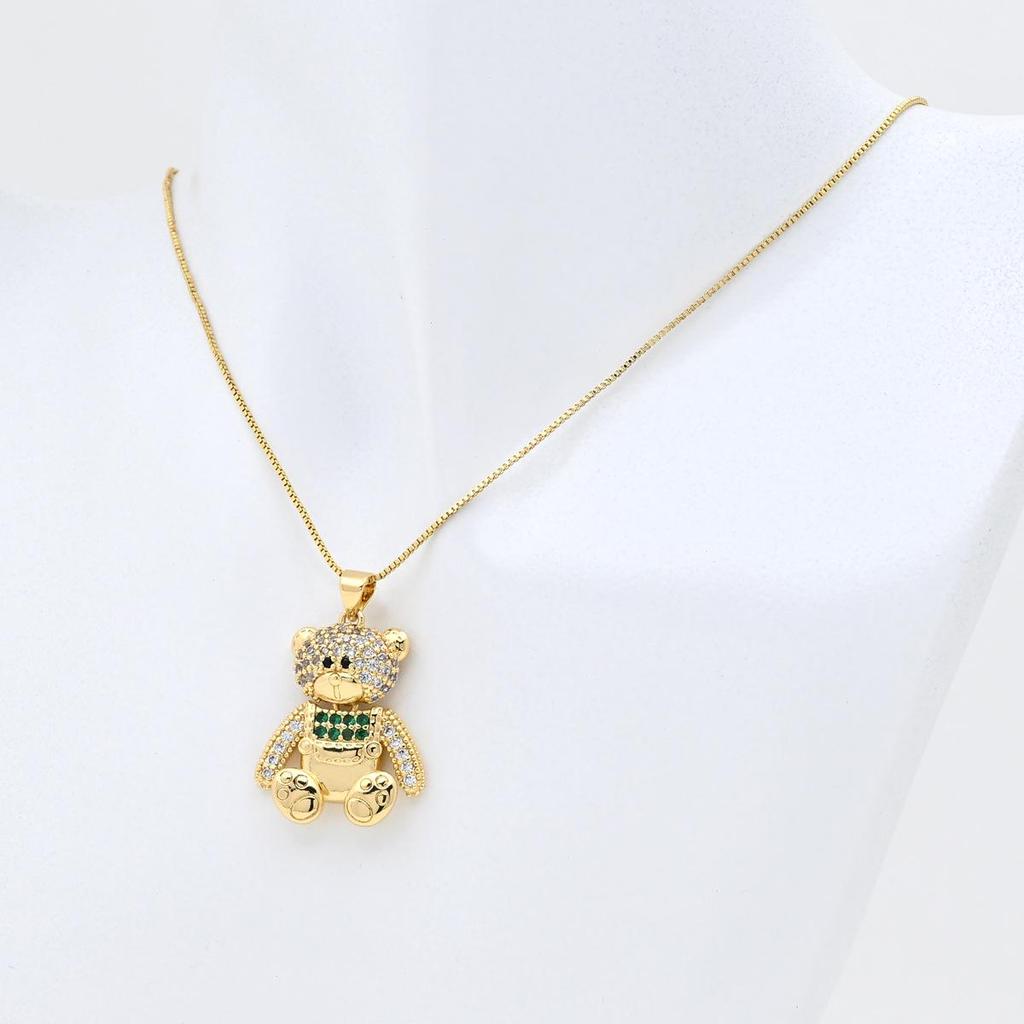 Collana con Orsetto Carino Europeo per Clavicola - Stile Hip Hop per Donne