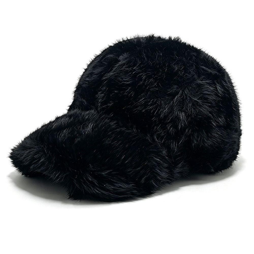 Cold Protection Faux Mink Fur Baseball Cap 55-60CM Thermal Duckbill Hat Sport