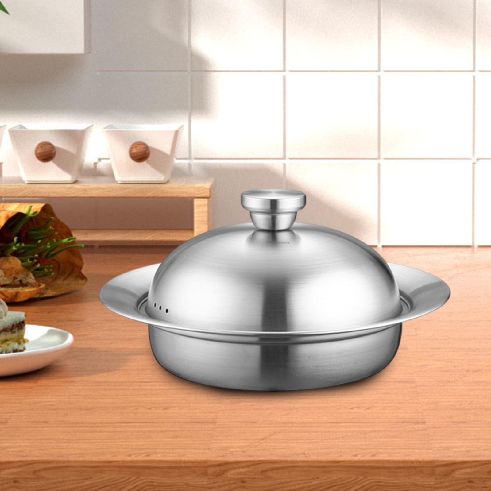 

Летающая тарелка, пароварка, рыбный пастеризатор, практичный, легко моется, многофункциональный, кастрюля для еды 17cmx21cmx27cm