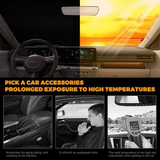 For Hyundai Kona 2018- Car Accessories Windshield Sun Shade Blocks UV Rays