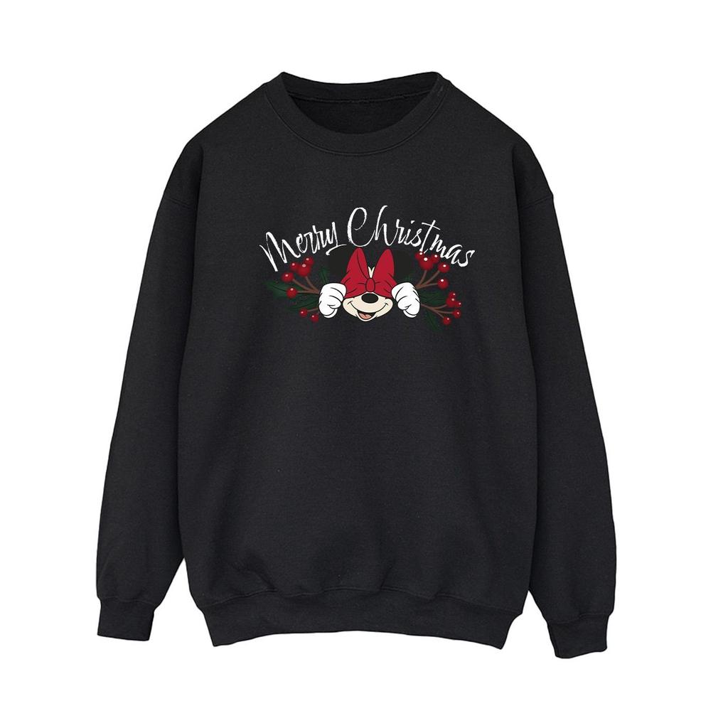 Disney Minnie Mouse Christmas Holly Sweatshirt for kvinner/damer