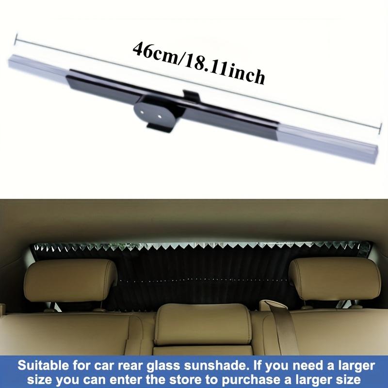 1pc Automatic Retractable Folding Sunshade - UV Resistant, Heat-Insulating, Aluminum Material, Easy Stick-On Installation, Blackout Curtain