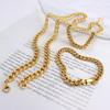 Meier Trendy ins punk style personalized hip-hop cuban link stainless steel necklace bracelet