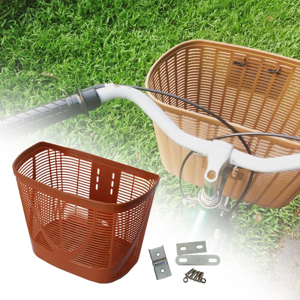 Bicycle Basket Kids Adults Bike Front Basket Pet Carrier Large Storage Box for Camping Grocery Shopping