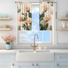 Panels Cartoon Cactus Pattern Window Curtains Distinctive Printed Suitable Gifting Family Friends Curtain Made Of Polyester