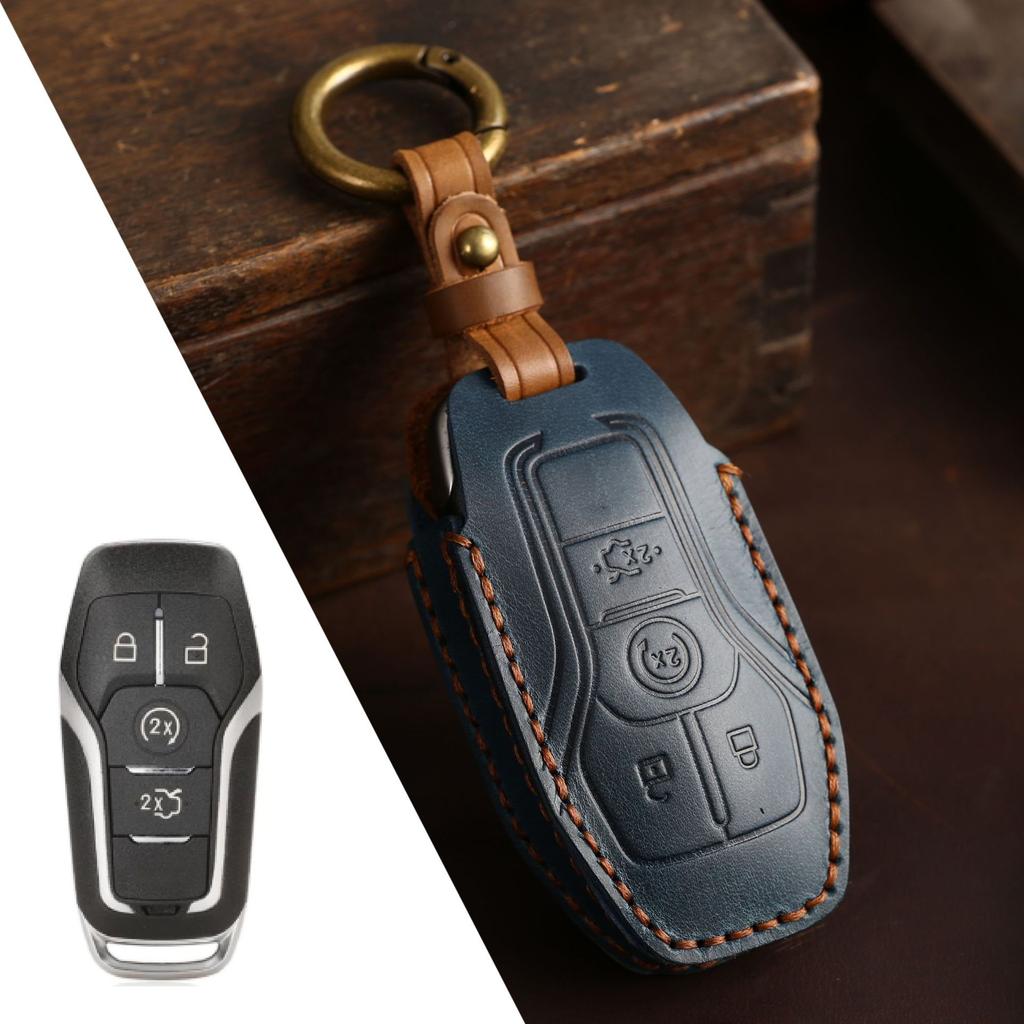 Suitable for Ford Key Set Forrest Mondeo Edge Mustang Explorer Leather Protective Case Buckle