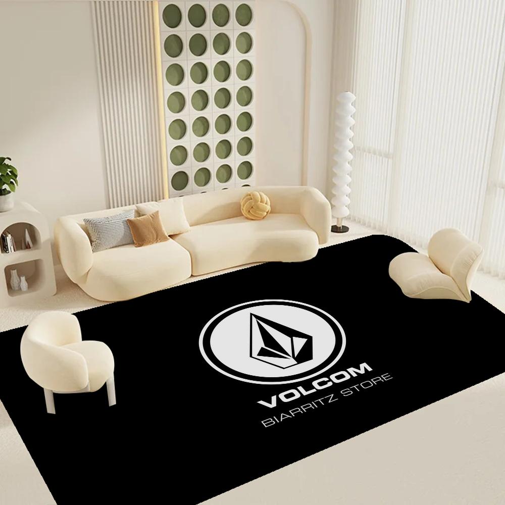 V-Volcom LOGO Lange Teppiche Nordischer Stil Schlafzimmer Wohnzimmer Fußmatte Zuhause Balkon Rutschfest Toilettenteppich