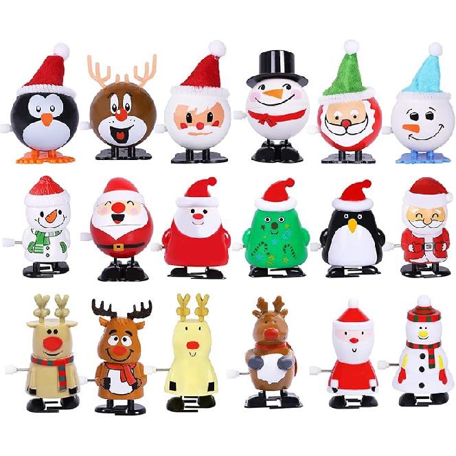 Max Fun 18pcs Christmas Stocking Stuffers Wind Up Toys Assortment for Christmas Party Favors Goody Bag Filler(Christmas) Christmas