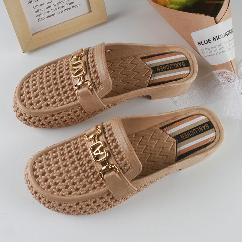 Yuzhihao Women s Summer Perforated Slip-On Sandals 37