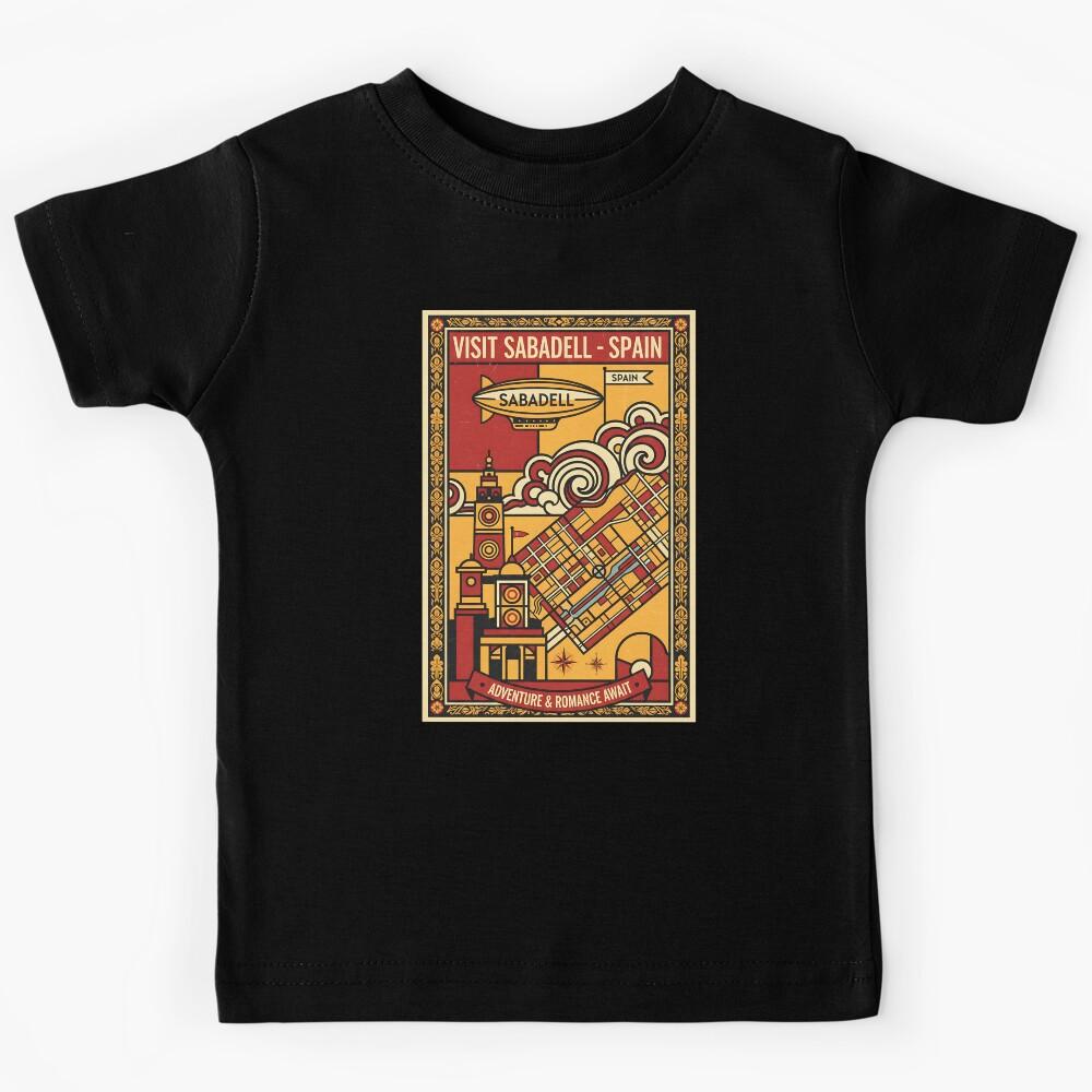Sabadell Spain 1950s Vintage Travel Tourism Kids T-Shirt 100