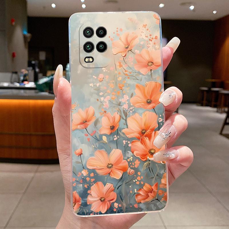 Für Xiaomi Mi 10 Lite 5G Hülle Klar Luxus Mode Schmetterlingsblumen Weicher TPU Stoßfänger Abdeckung Für Xiaomi Mi 10 Lite Zoom Handyhülle