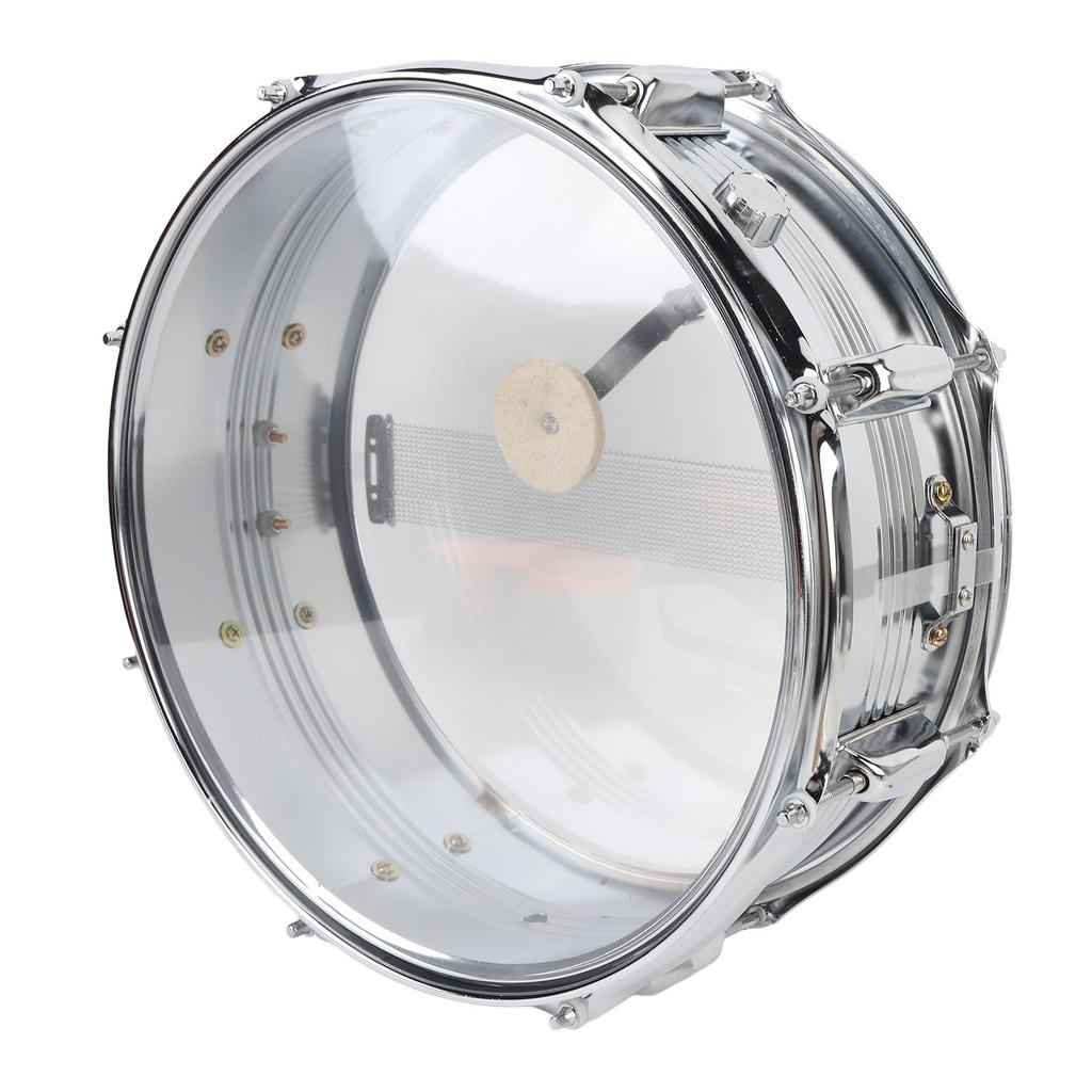 Snare Drum 14,6 x 6 Zoll Transparenter Schultergurt Übungs-Snare Drum für Anfänger für Auftritte