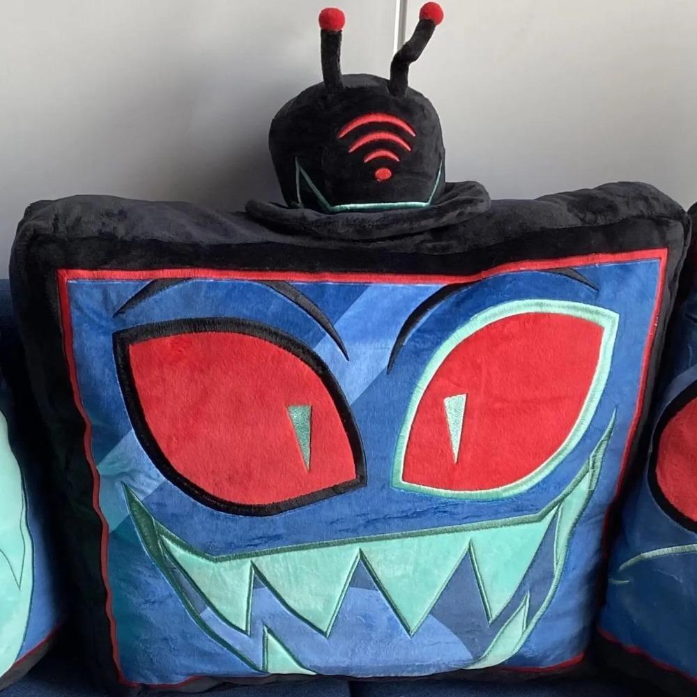 35cm Hazbin Hotel Vox Plush Pillow Cushion Cute VOX Evil Boss Pillow Room Decoration Anime Peripherals Birthday Christmas Gifts 35CM