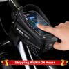 1L Cycling Storage Pack Waterproof Bicycle Front Frame Bag 6.8 Inch Touch Screen Road Bike Accessories