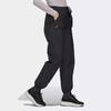 Adidas SS23 Solid Color Logo Print Cuffed Casual Pants Women Bottoms Black HG4369
