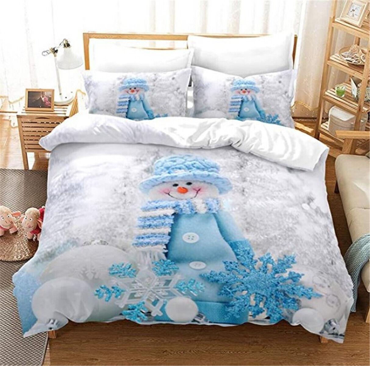 

Дерево Санта Клаус Олень Квілт Ковдра Підковдра Наволочка Різдвяний Постільний Комплект Single 135x200cm