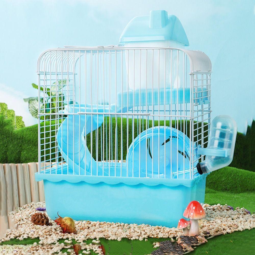 Removable Hamster Habitat Cage Feeding Bottle Hamster Nest Pet Castle Cage  Small Animals