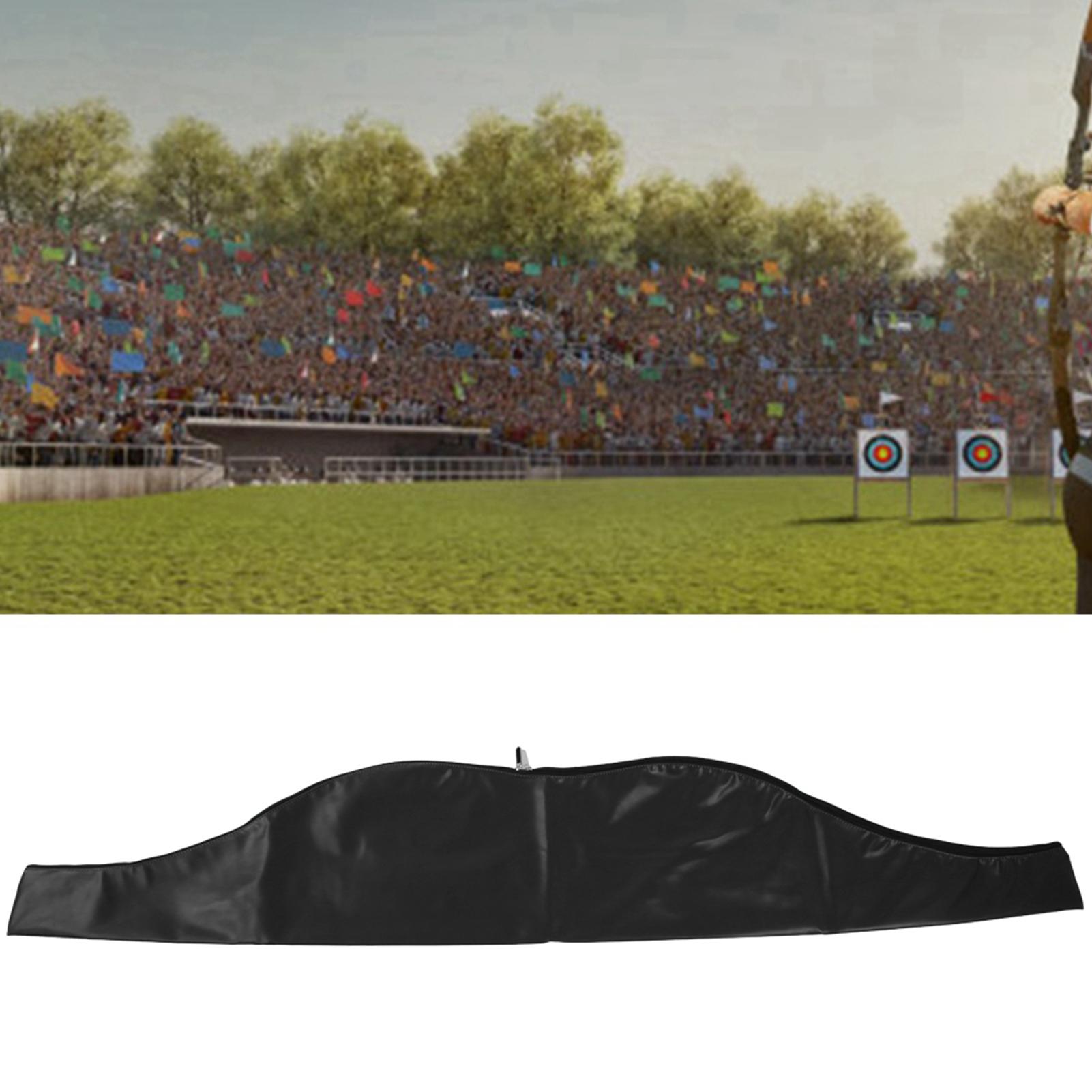 

PU Portable Archery Bow Bag Case Container for Traditional Bow Hunting Shooting Accessoryblack чорний