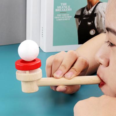 Kids Floating Blow Pipe Ball Game Stress Reliever Balance Blowing Toys Educational Parent-child Games Training Lung Capacity Toy