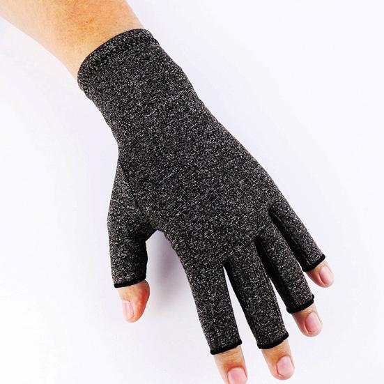Arthritis Compression Gloves Breathable Half-Finger Gloves Stretchy Hand Arthritis Relief Gloves for Typing Carpal Tunnel Rheumatoid Tendonitis