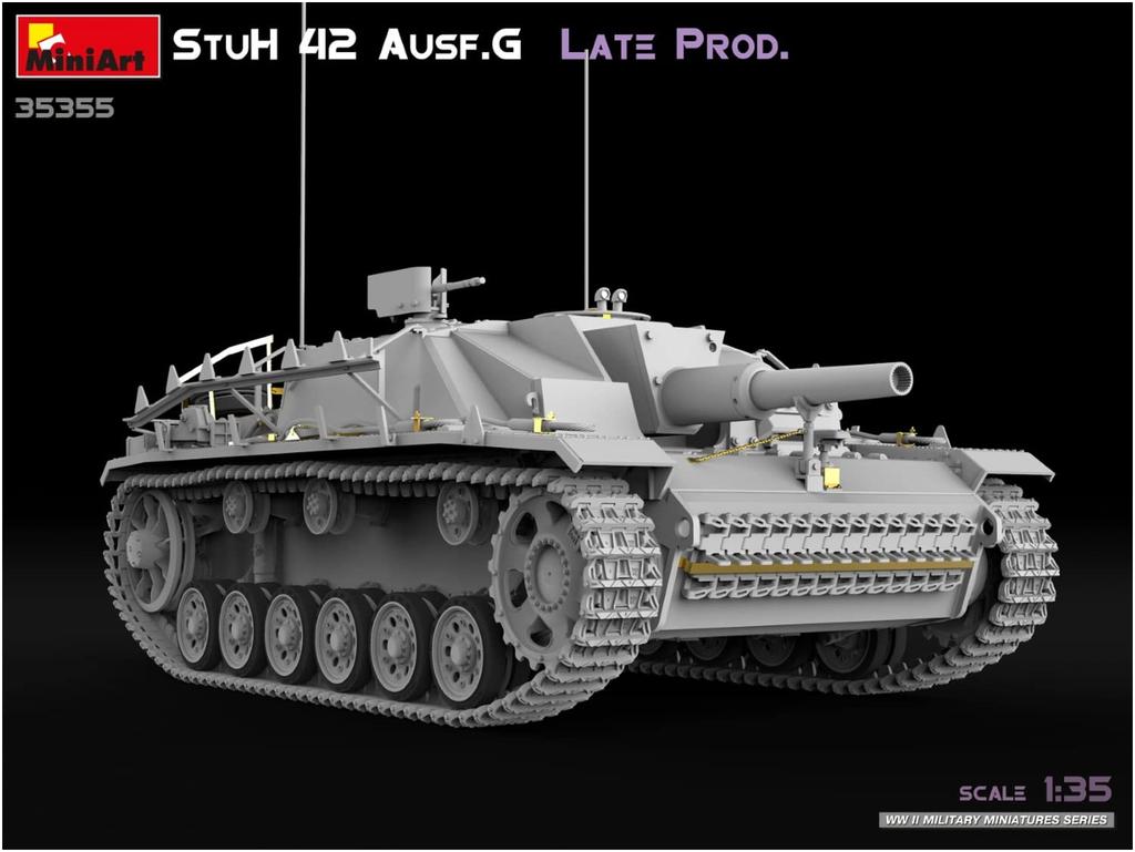 MiniArt Scale German Assault Howitzer 42 G Late Production Plastic Model MA35355 1/35 10.5cm Ausf.